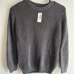 NWT Boy’s Small Tilly’s / RSQ Black Washed Crewneck Sweater  Knit